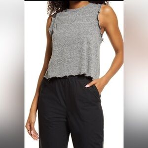 NWT Bp Women's Ruffle Edge Crop Tank Top